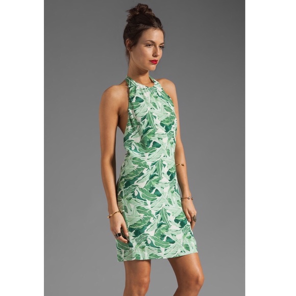 Joie ‘Florinda’ 100% Silk Palm Printed Dress - Picture 3 of 3